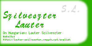 szilveszter lauter business card